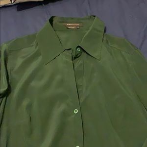 Dark green silk BVBG button down